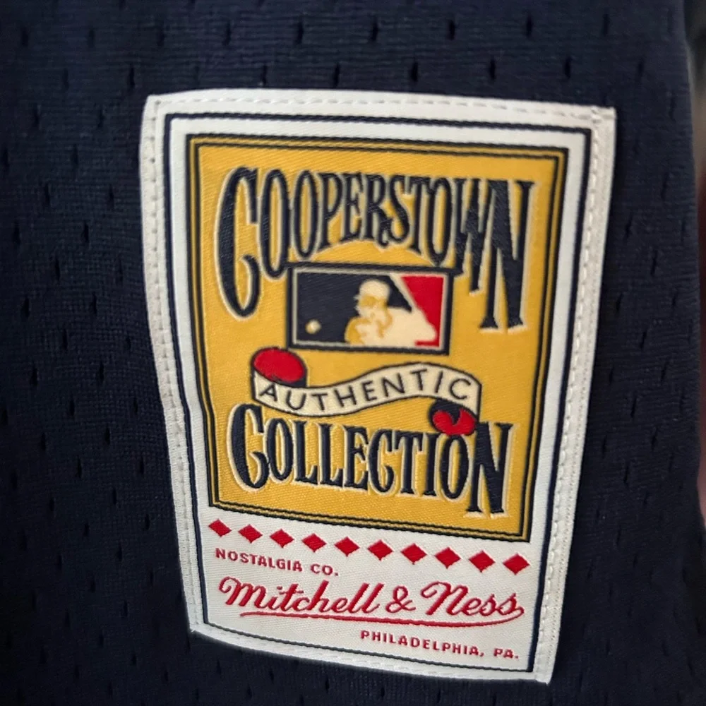 Mitchell & Ness Navy Astros Jersey with Red and Orange Accents - Picture 4 of 6